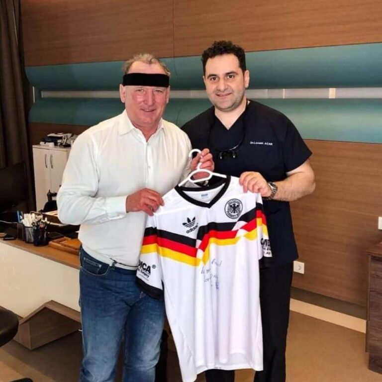 Soccer world champion Andreas Brehme before the operation at the Cosmedica Clinic