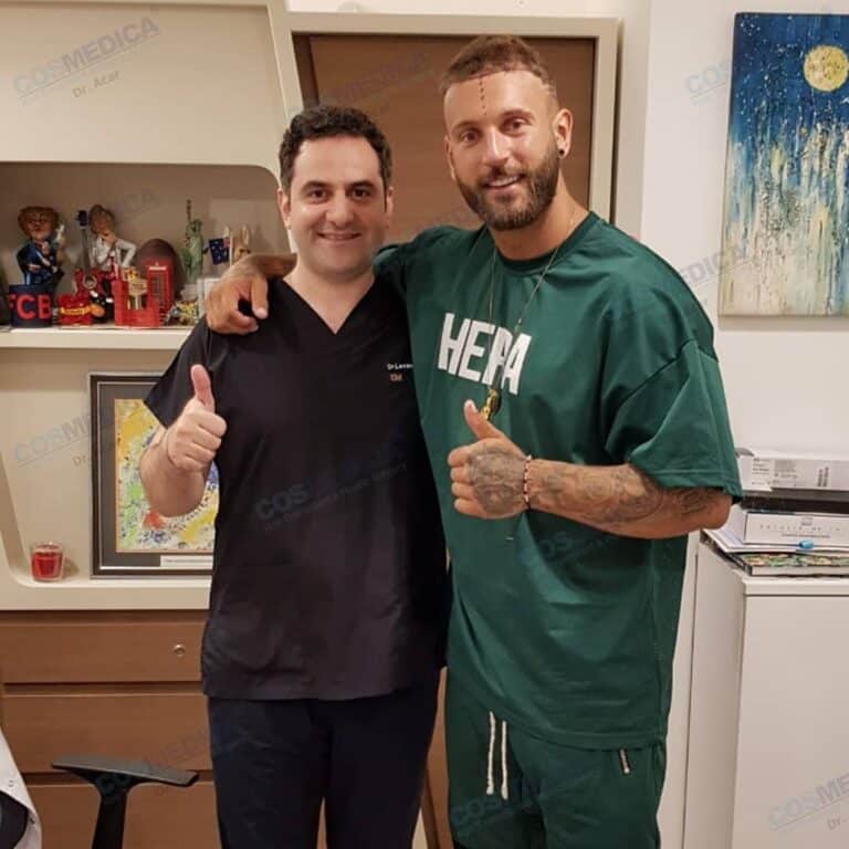 Liam Mcaleese before the operation at the Cosmedica Clinic