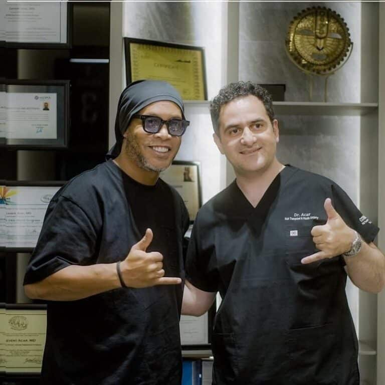 Soccer superstar Ronaldinho with Dr. Acar
